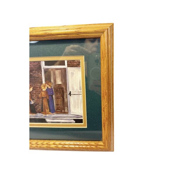 Amish Schoolhouse Professionally Matted & Wood Framed Print Rectangular Picture - Picture 7 of 16